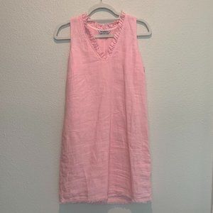 Tommy Bahama Two Palms Ruffle Linen Dress in Bikini (Light Pink) Size S